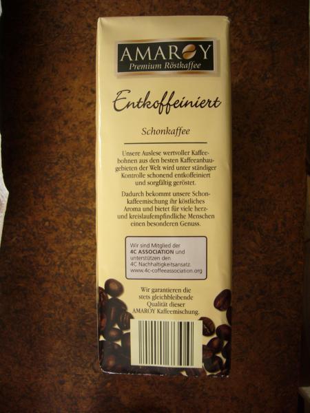 Amaroy - Entkoffeiniert mahlen 500g - bok 2